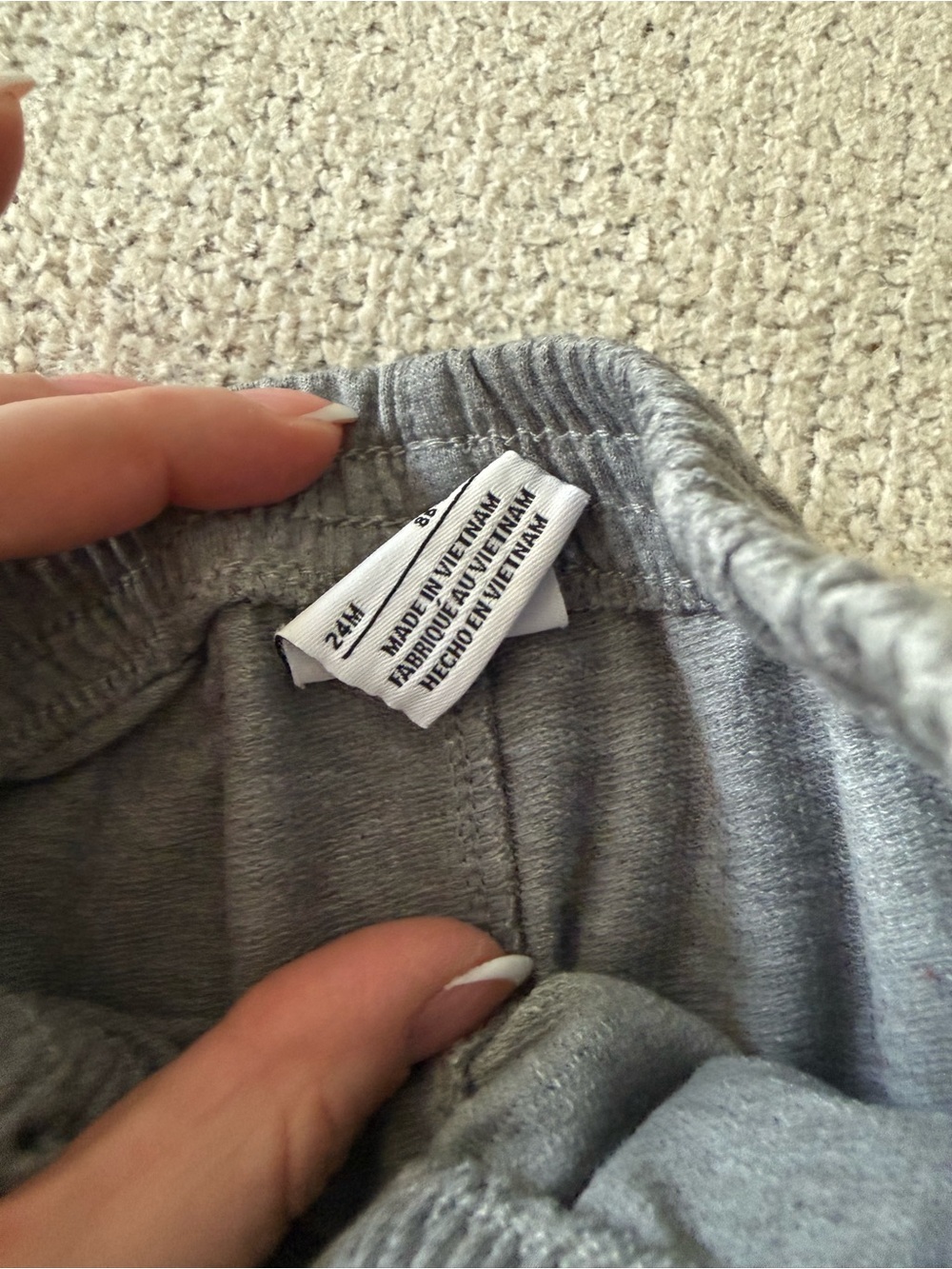 Carter's baby blue stripped Dino Leggings and NikeGray sweats - Picture 4 of 6